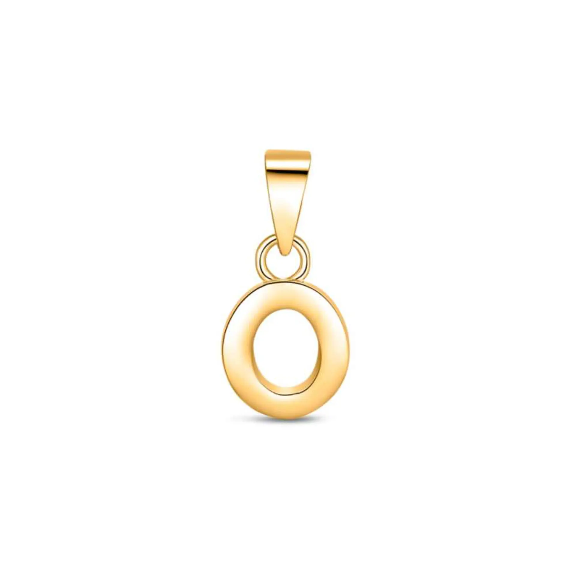 Colgante inicial O con baño de oro 1