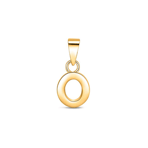 Colgante inicial O con baño de oro