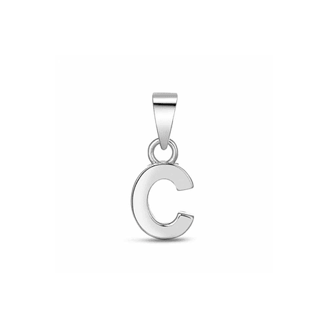 Colgante inicial C plata