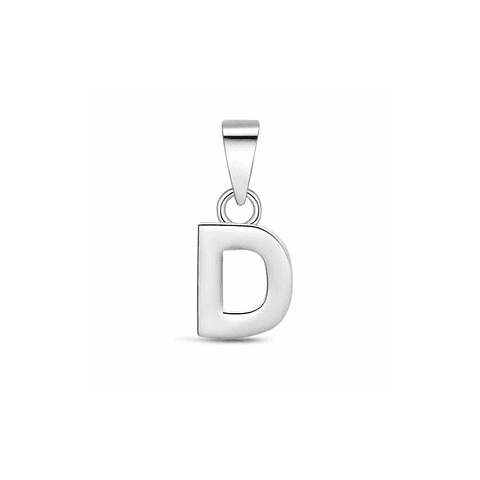 Colgante inicial D plata