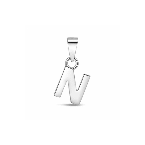 Colgante inicial N plata