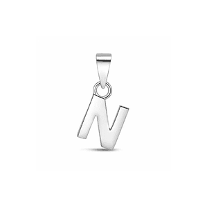 Colgante inicial N plata