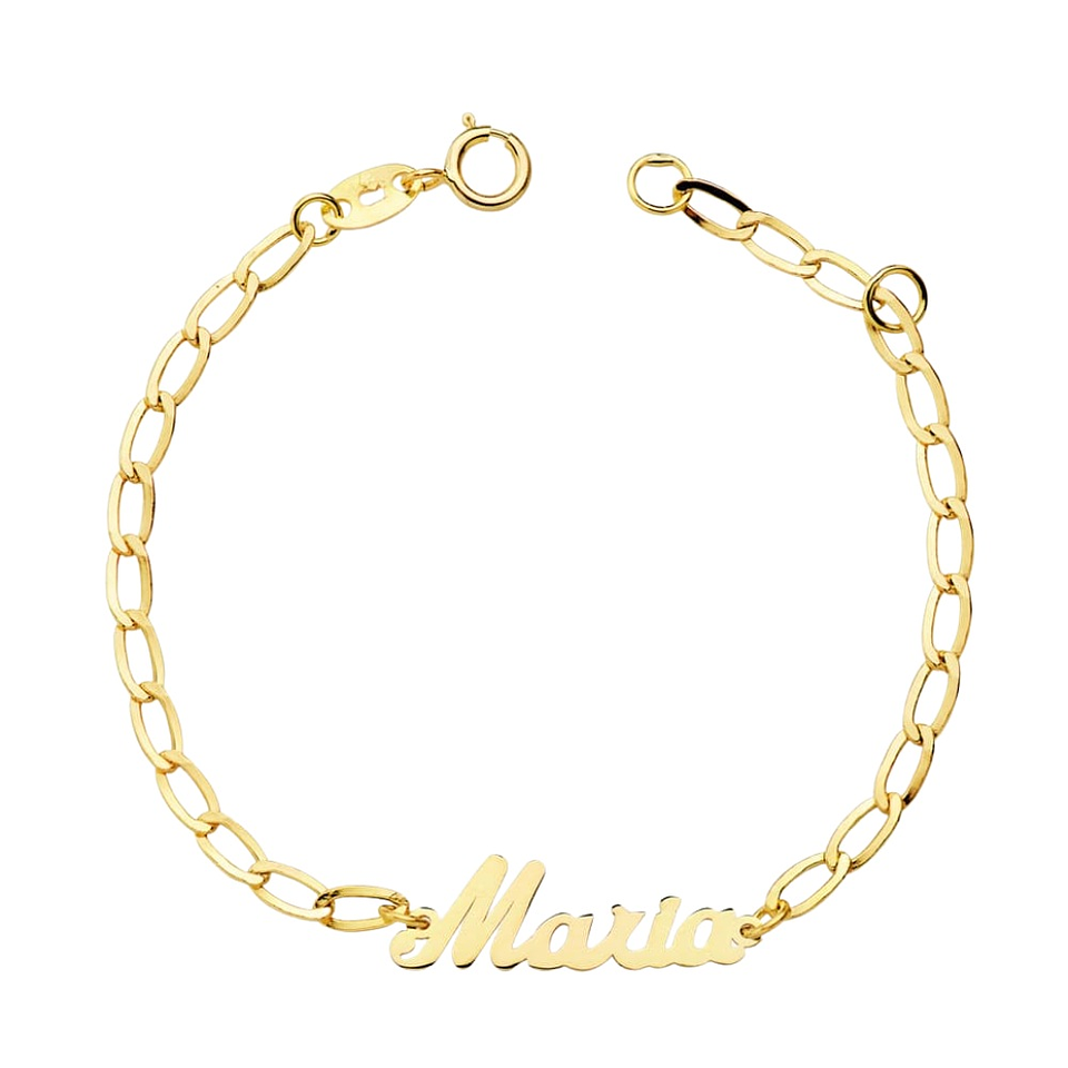 Esclava bilbao con nombre Oro 18k  1