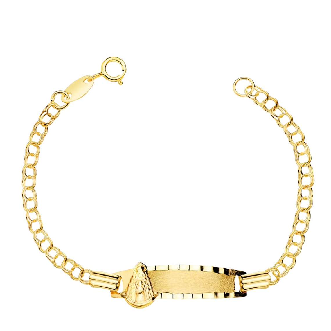 Esclava con plaquita de virgen Oro 18k  1
