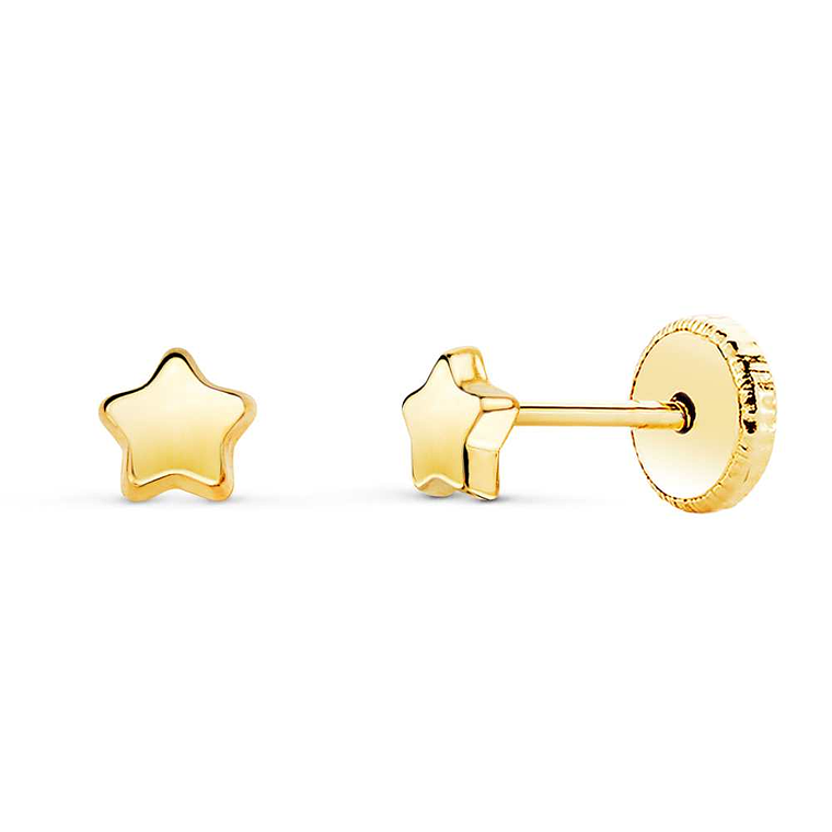 Pendiente de estrella oro 2