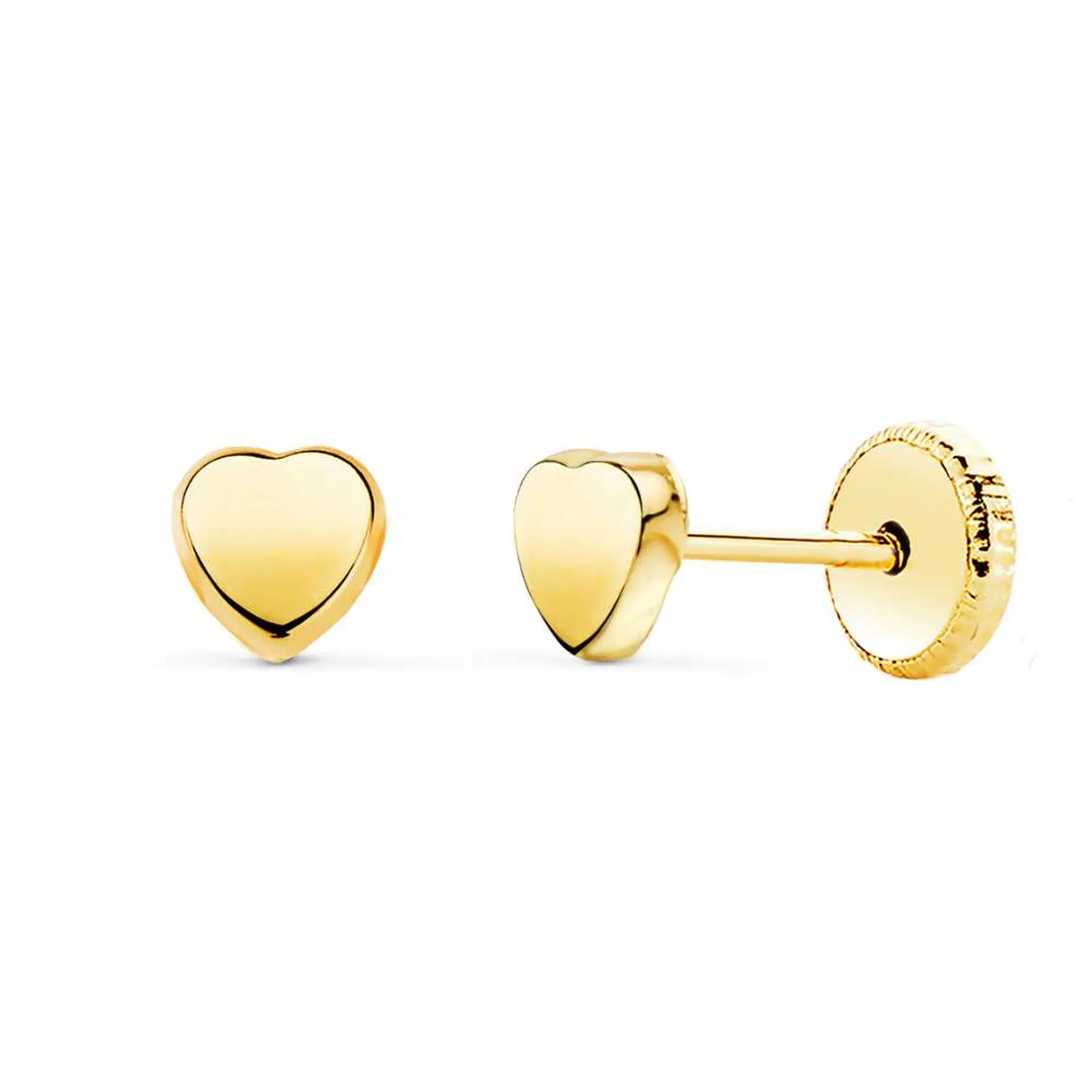 Pendientes corazón oro 1