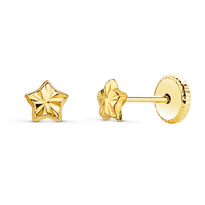 Pendientes estrella oro 