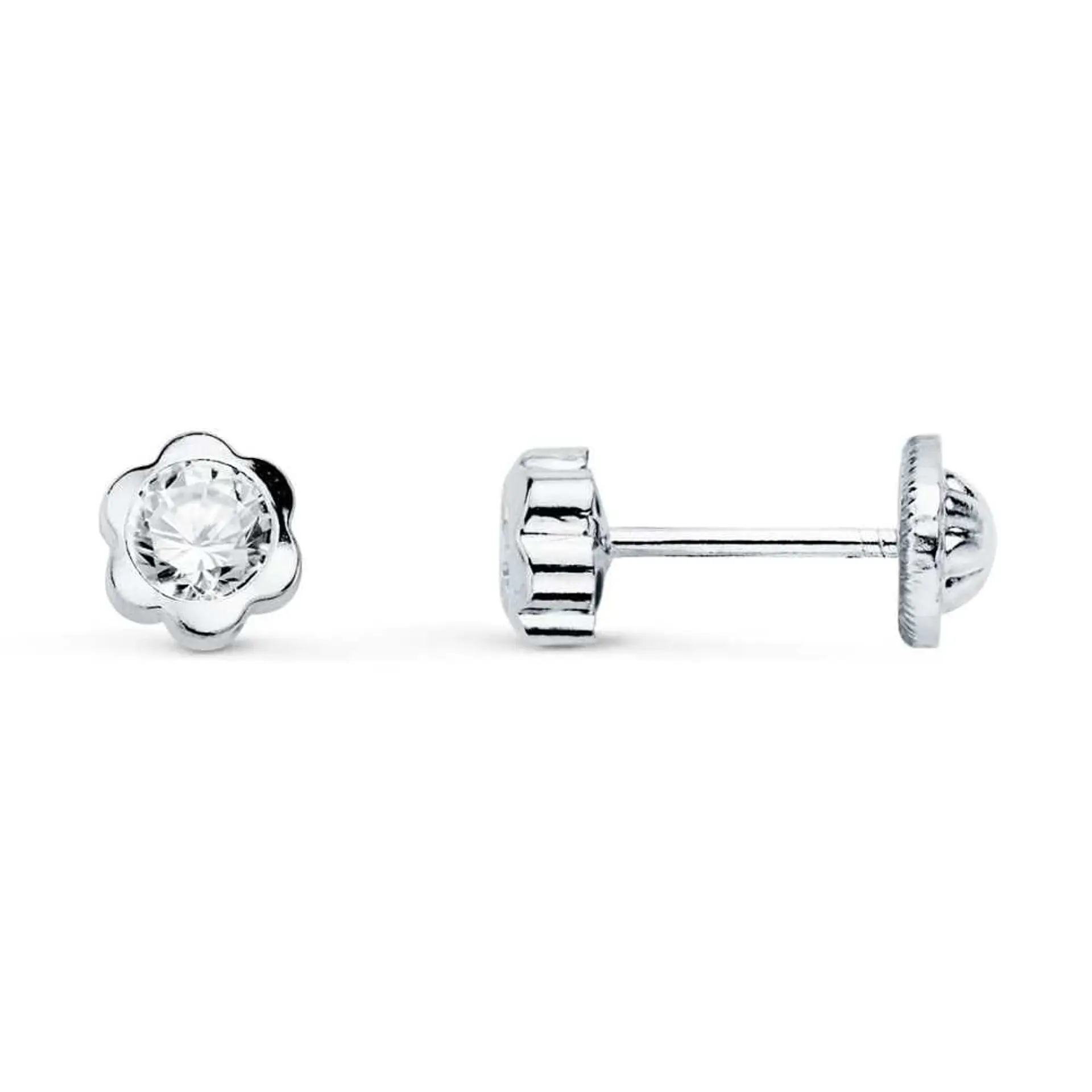 Pendientes oro y circonita 1