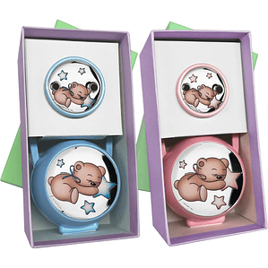 Portachupete conjunto bebé osito dormilón 