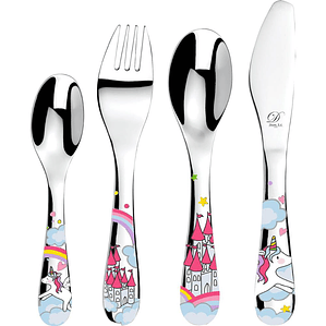 Cubiertos infantiles unicornio 