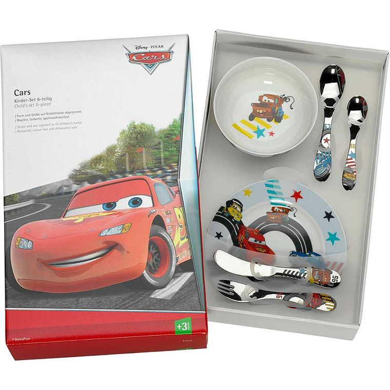 Set de vajilla de Porcelana de seis piezas cars 2