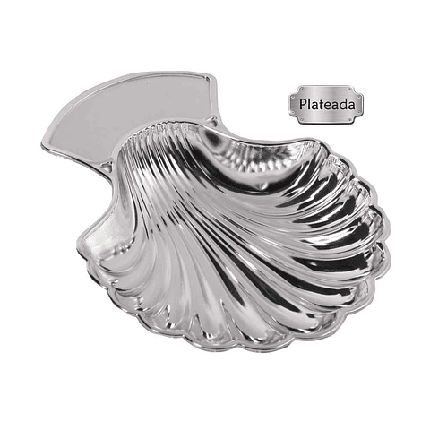 Concha de bautismo plateada 
