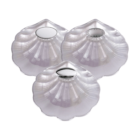 Conchas de bautismo de cristal nacar