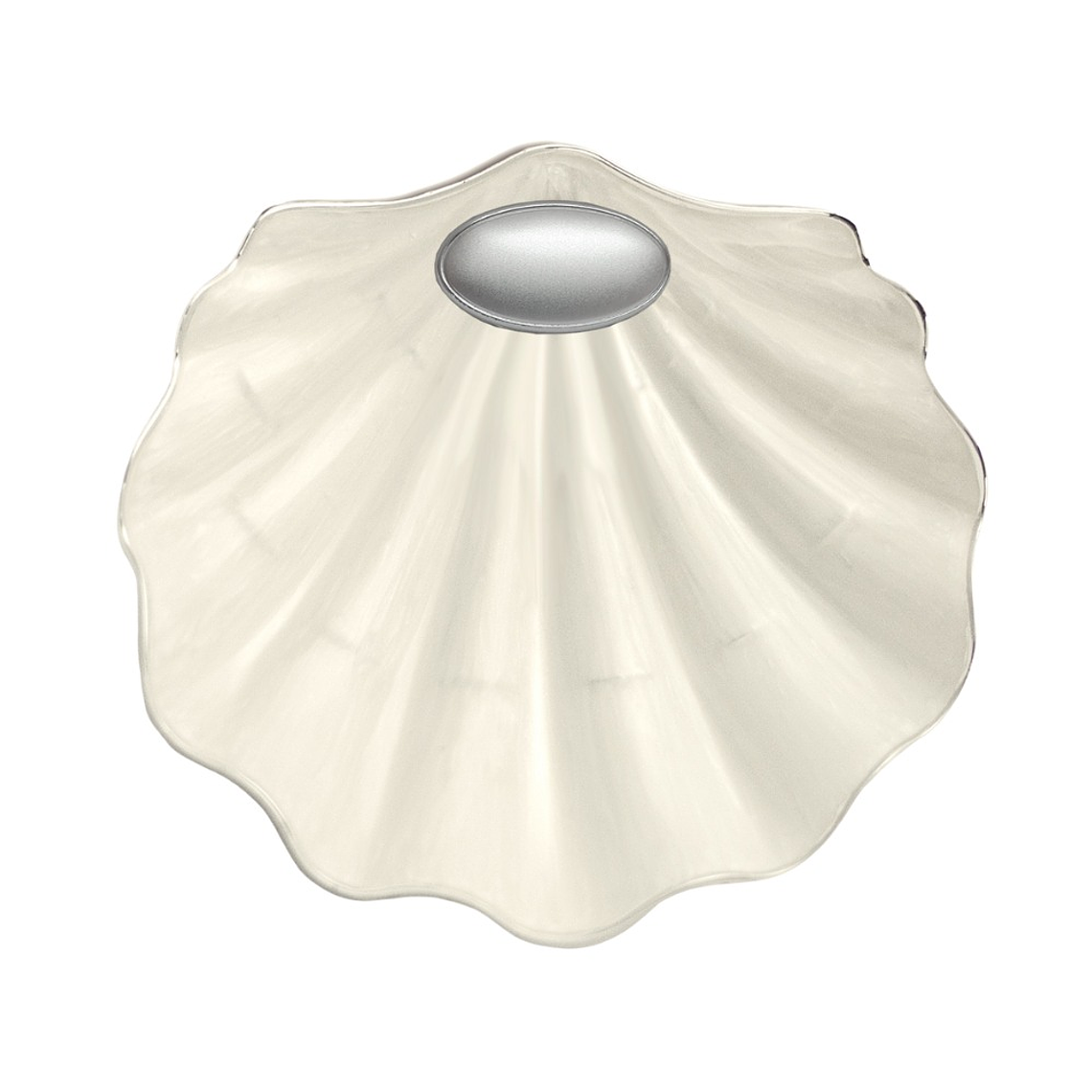 Concha de bautismo esmaltada y aplique en plata bilaminada 2