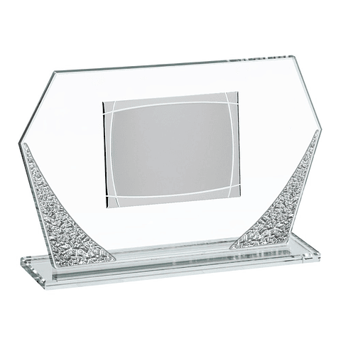 Placa de cristal y chapa de aluminio 