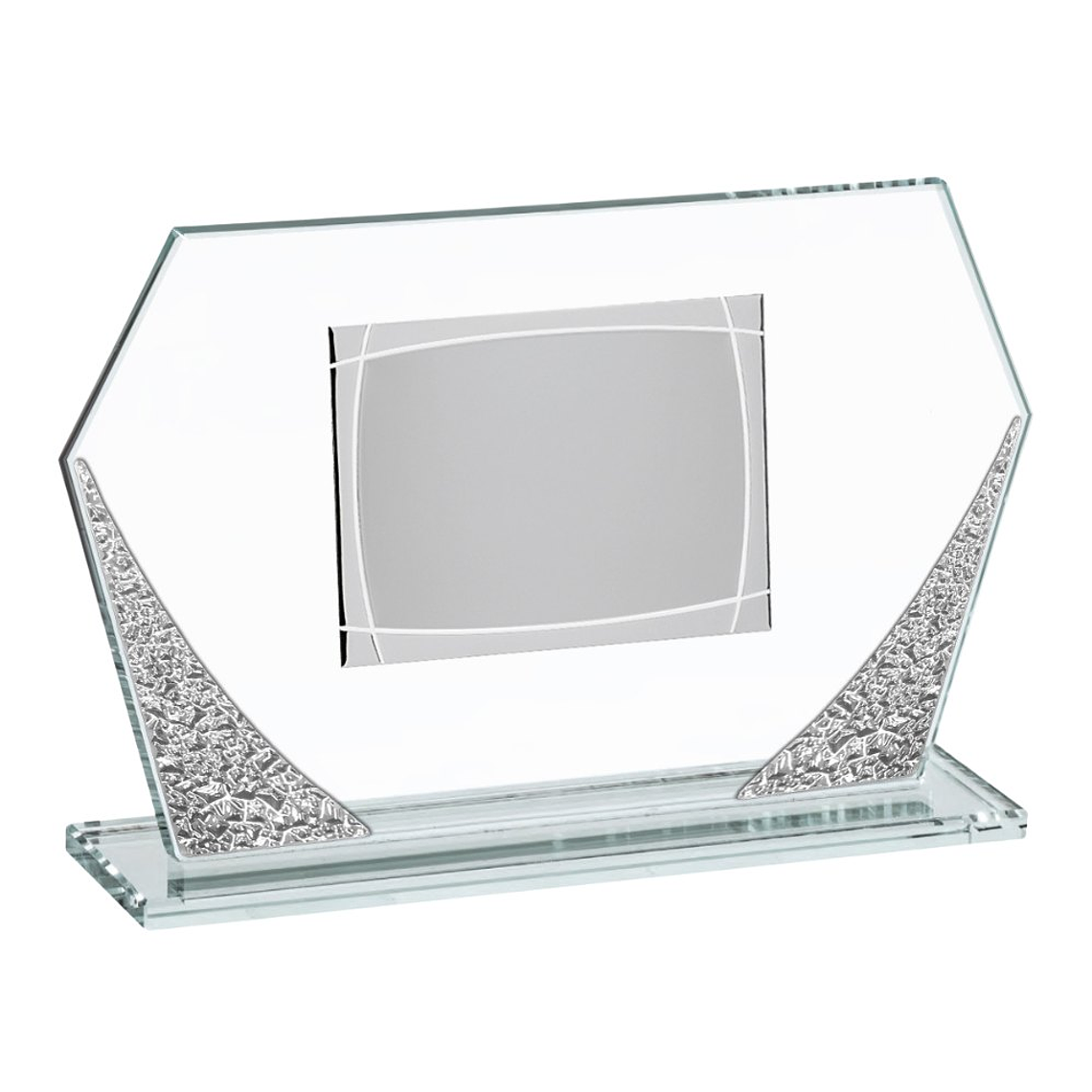 Placa de cristal y chapa de aluminio  1