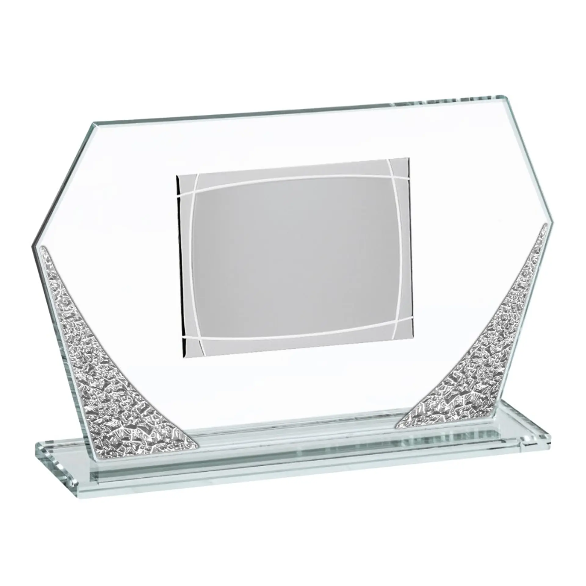 Placa de cristal y chapa de aluminio  1
