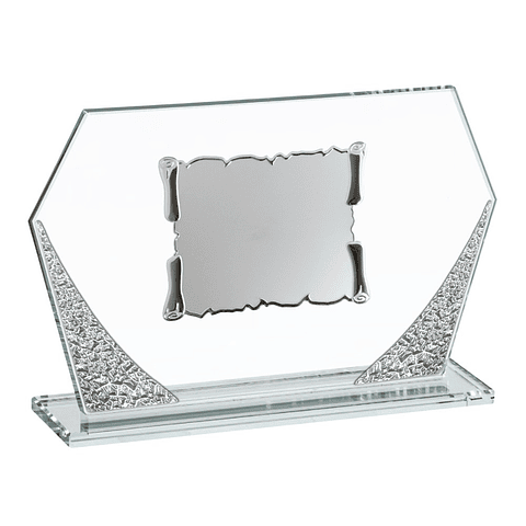 Placa de cristal con grabación 