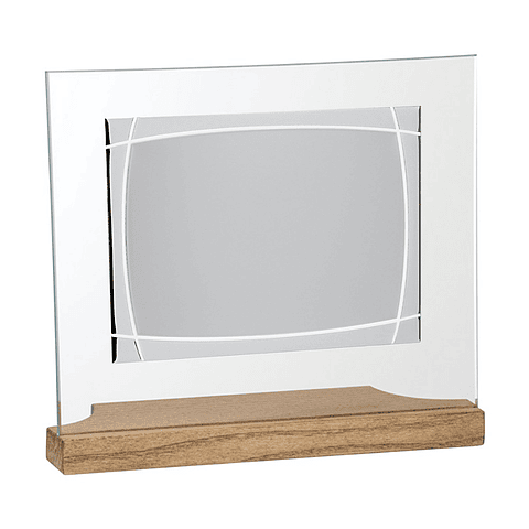 Placa de cristal con chapa de aluminio 