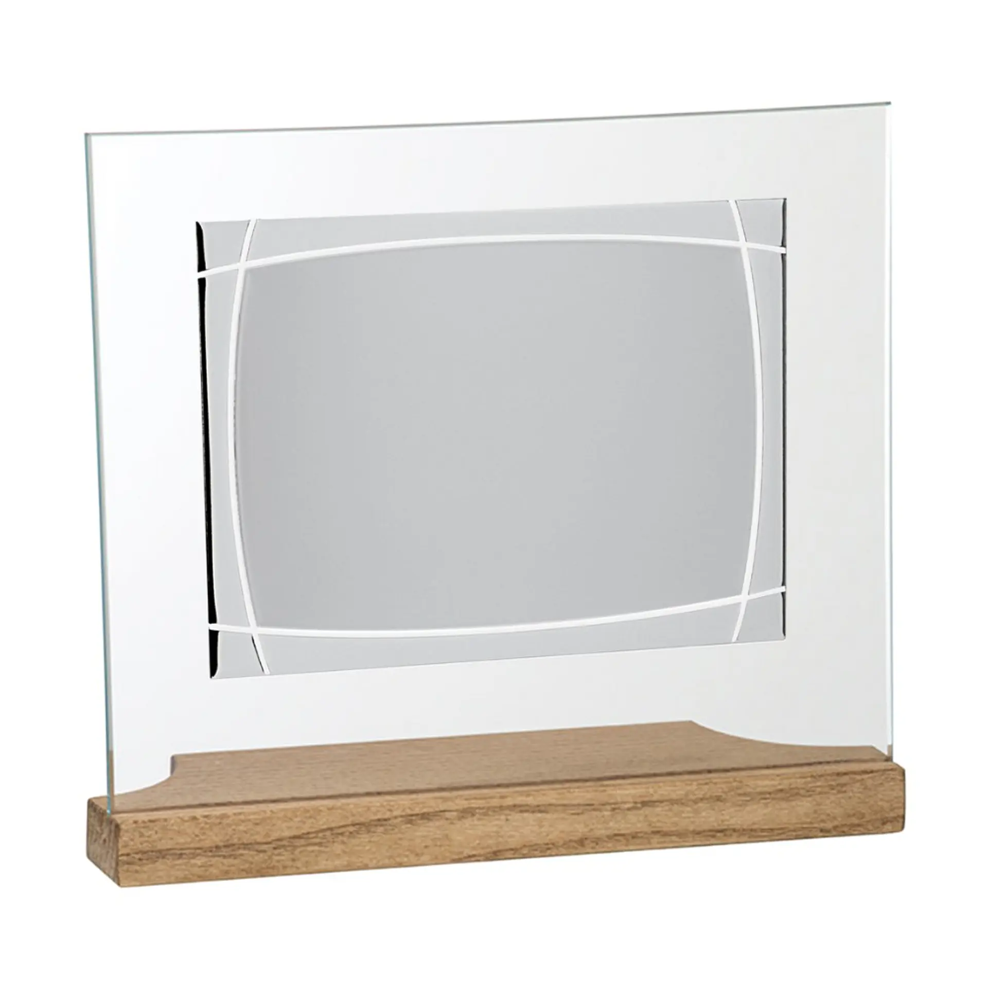 Placa de cristal con chapa de aluminio  1