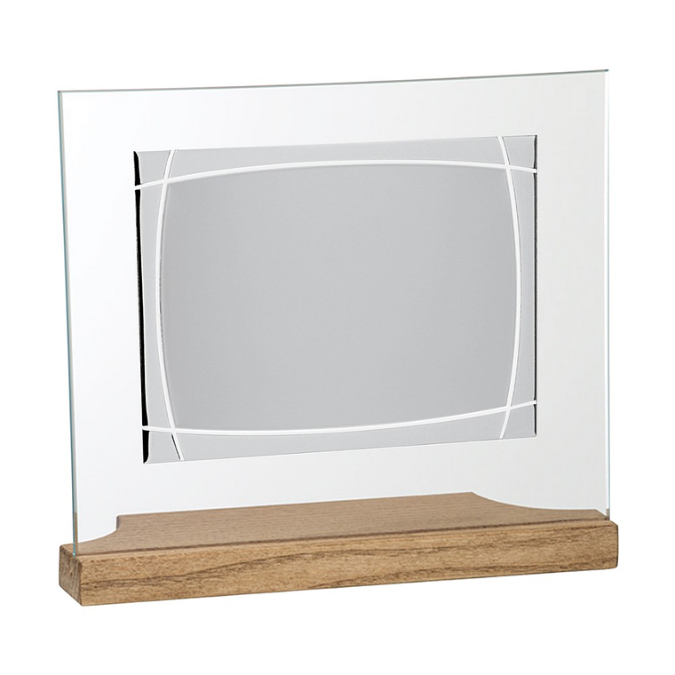 Placa de cristal con chapa de aluminio  1