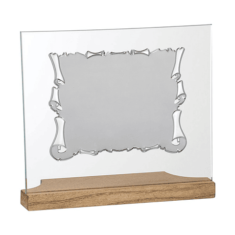 Placa para detalle de cristal y aluminio 