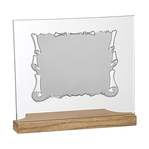 Placa para detalle de cristal y aluminio 