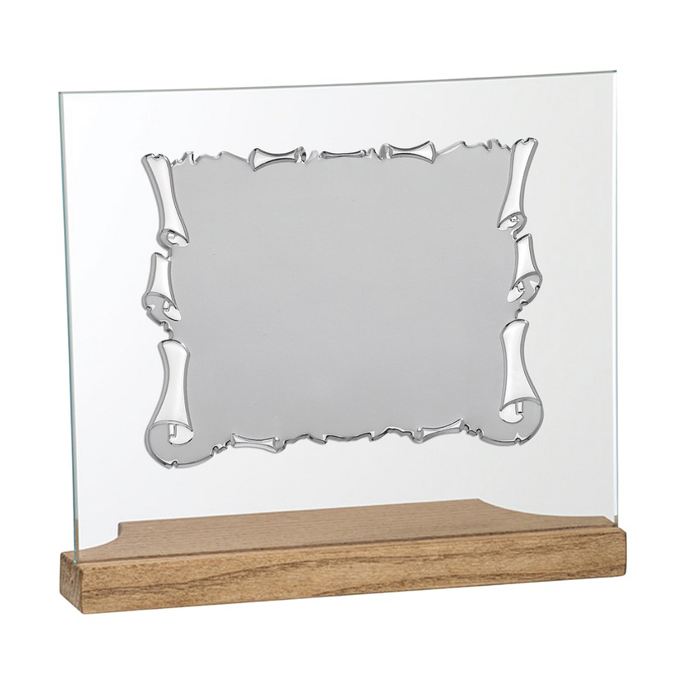 Placa para detalle de cristal y aluminio  1