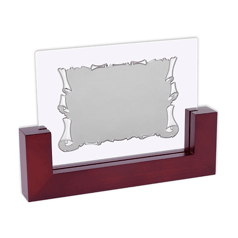 Placa de cristal para dedicatoria 