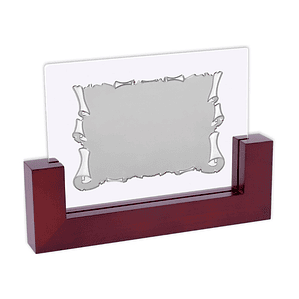 Placa de cristal para dedicatoria 
