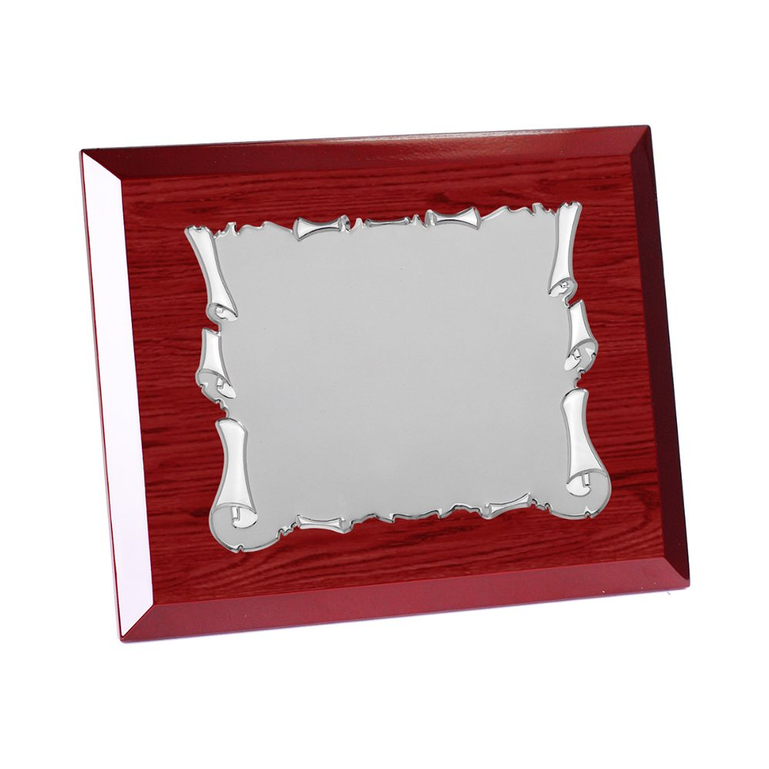 Placa para recuerdos de madera y chapa de aluminio  1