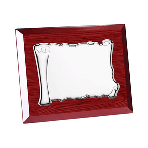 Placa de madera y chapa de aluminio 