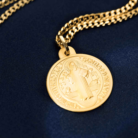 Medalla de Oro 18k San Benito monje