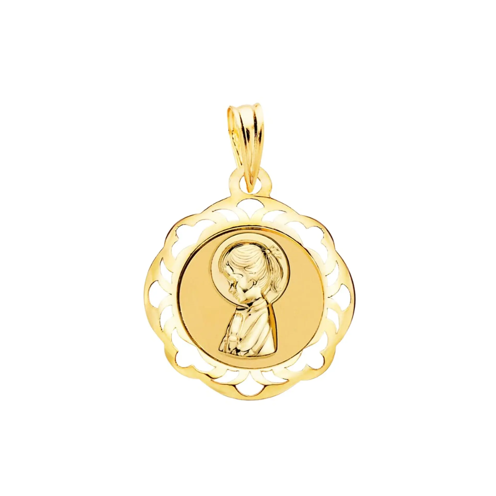 Medalla de Oro 18k Virgen niña 1