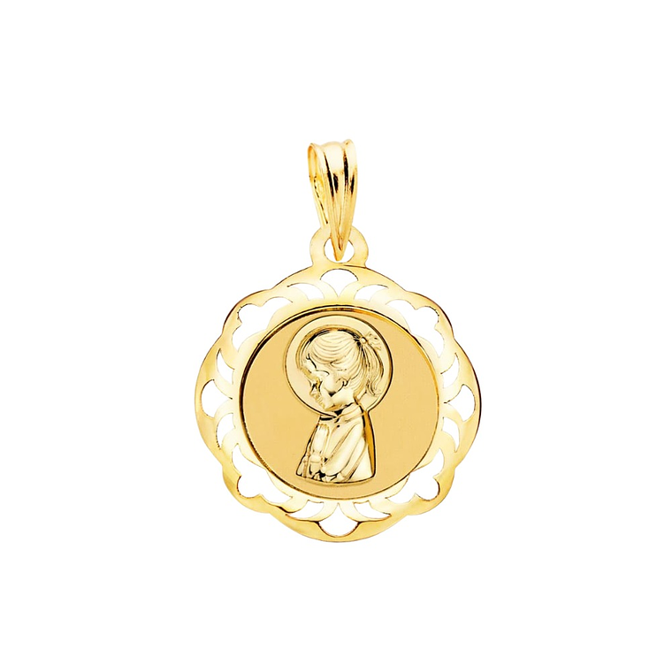 Medalla de Oro 18k Virgen niña 1