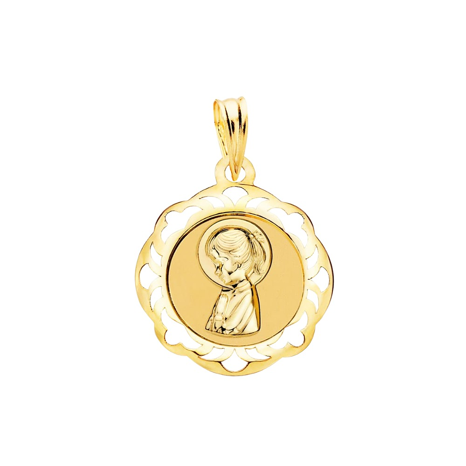 Medalla de Oro 18k Virgen niña 1