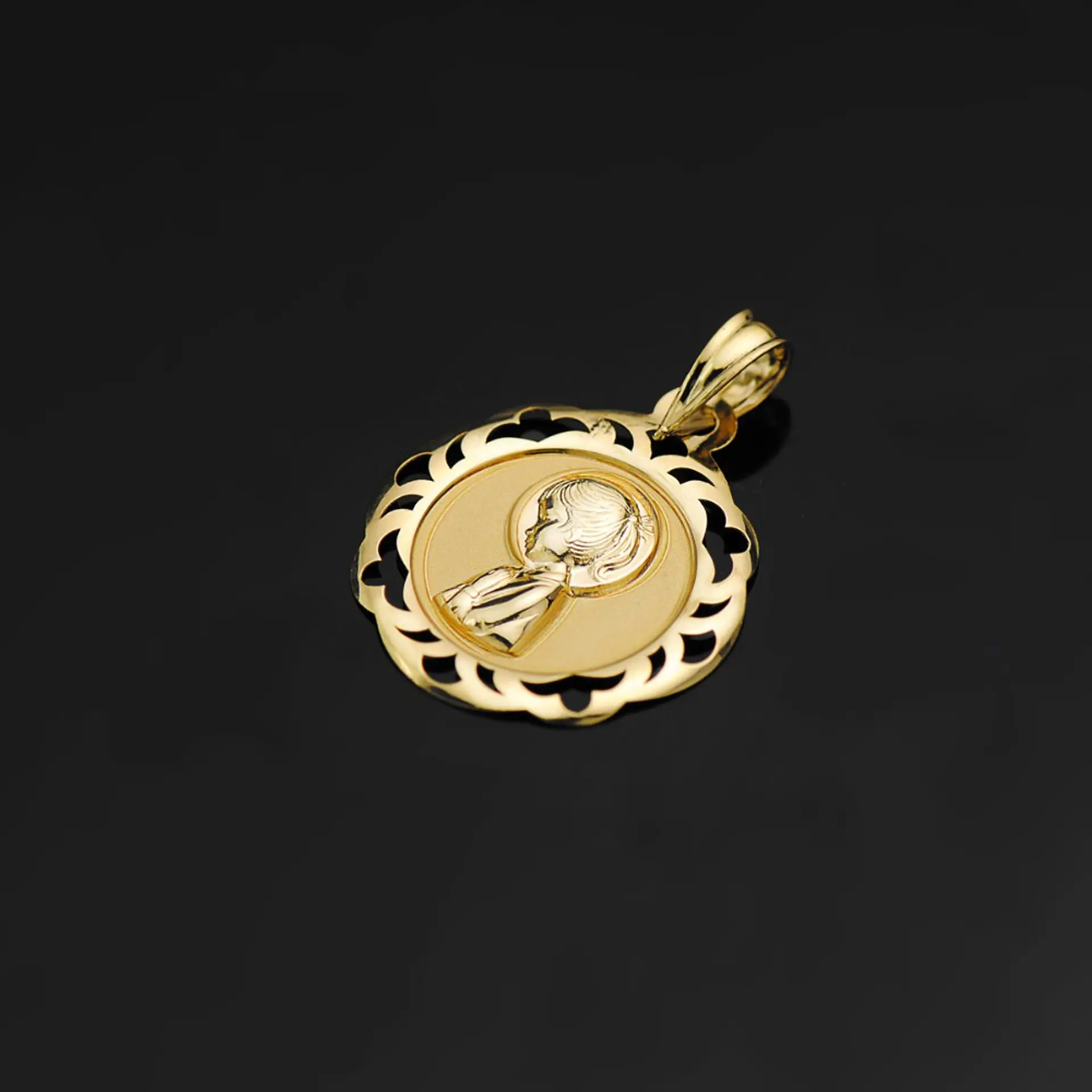 Medalla de Oro 18k Virgen niña 2
