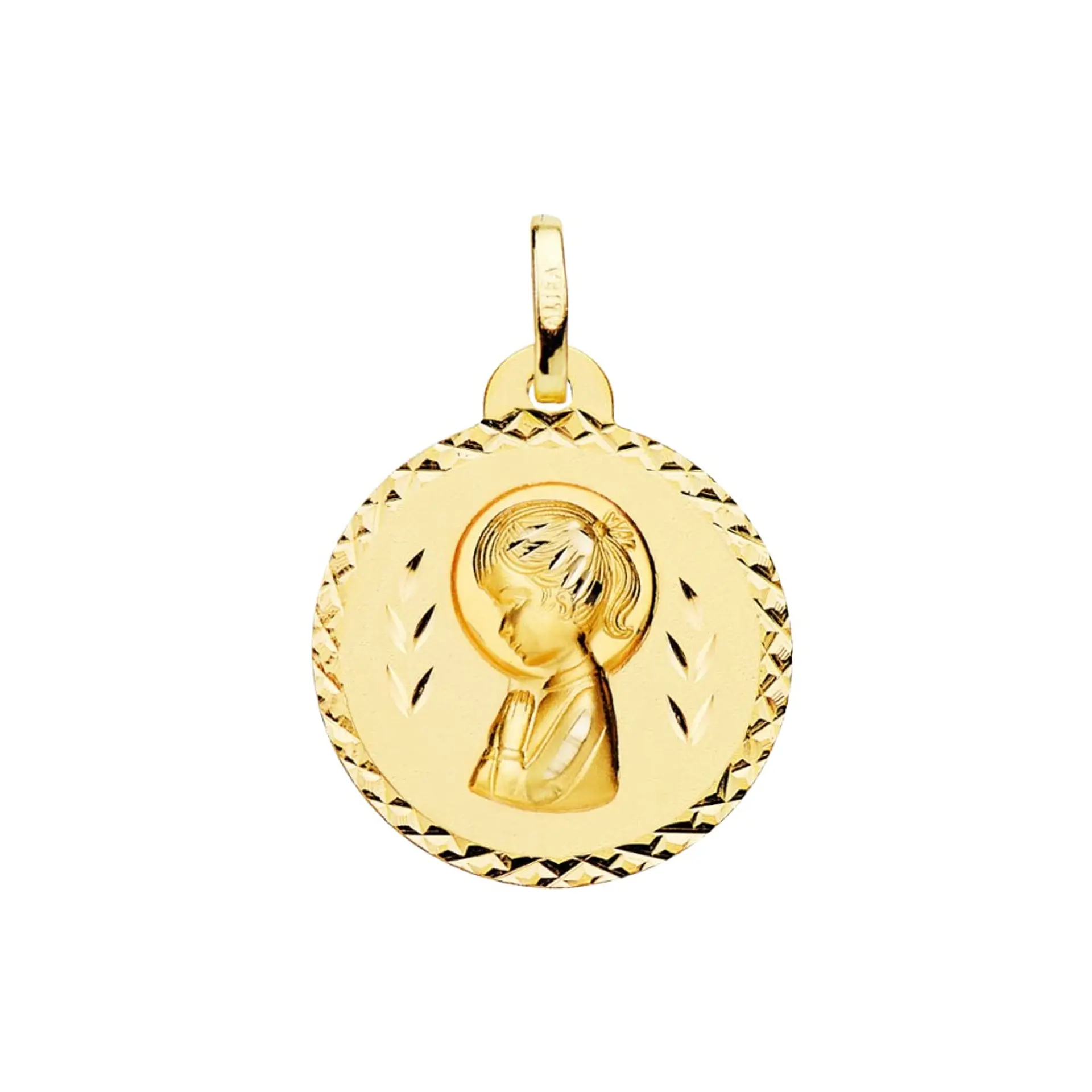 Medalla de Oro 18k Virgen niña  1