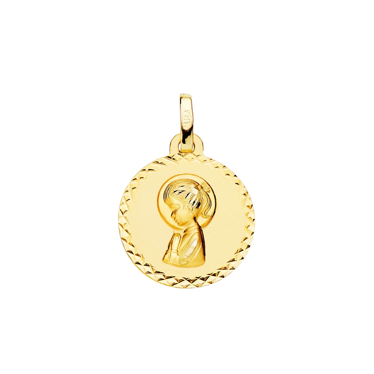 Medalla de Oro amarillo virgen 18k 1