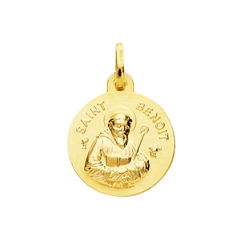 Medalla de Oro 18k amarillo San Benito
