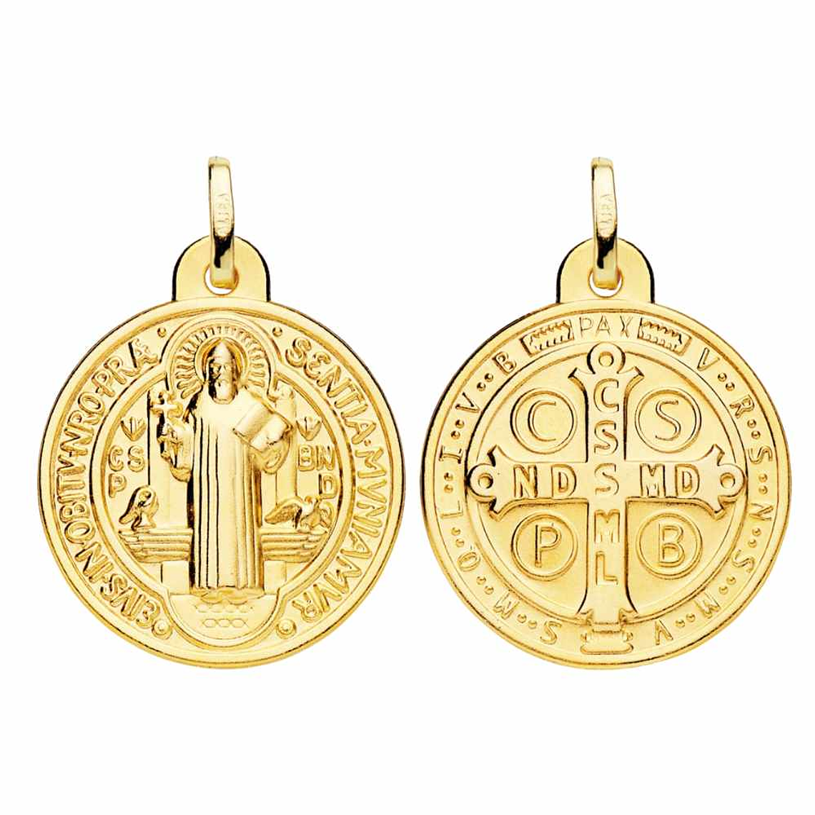Medalla de Oro 18k San Benito monje 1