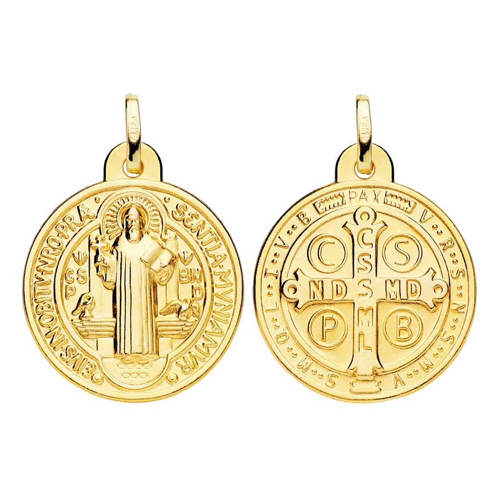 Medalla de Oro 18k San Benito monje 1