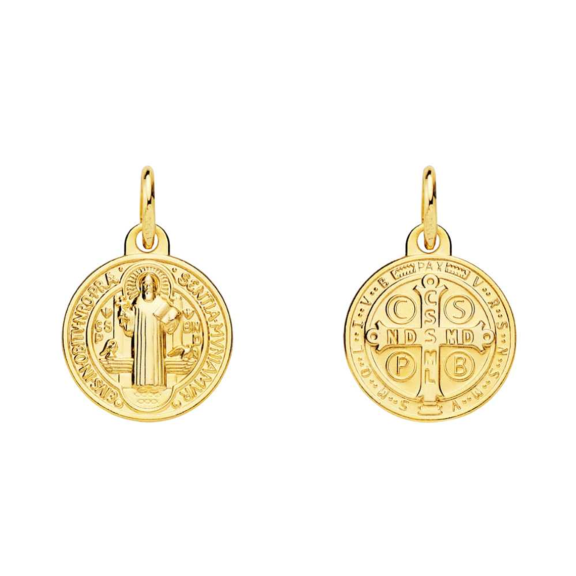 Medalla de Oro 18k Saint Benoit monje  1