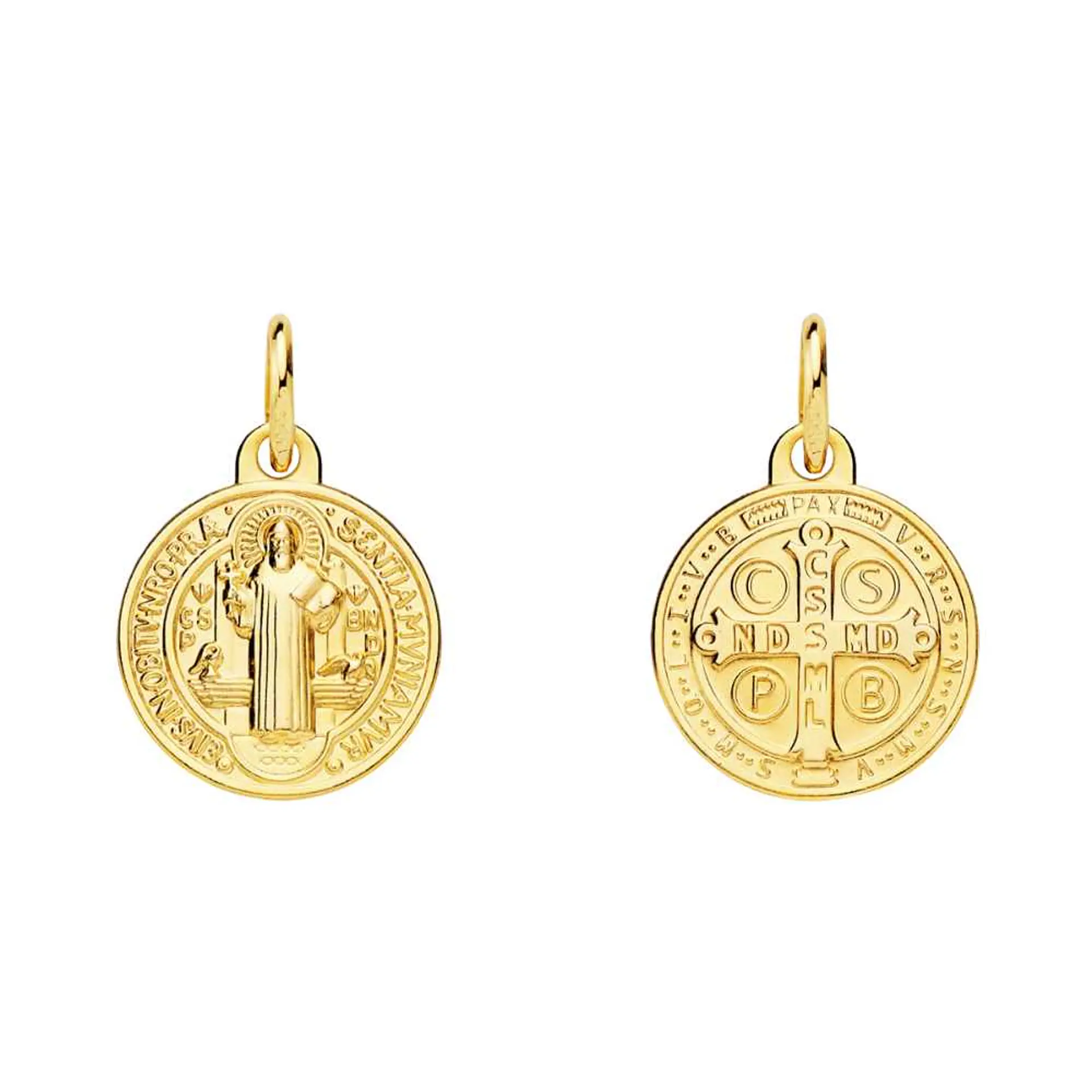 Medalla de Oro 18k Saint Benoit monje  1