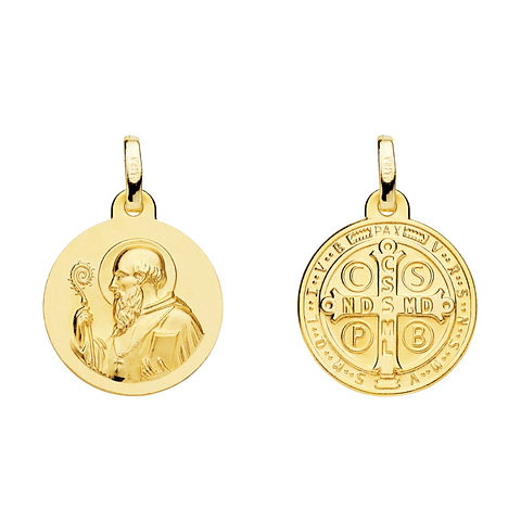 Medalla de Oro 18k Saint Benoit 