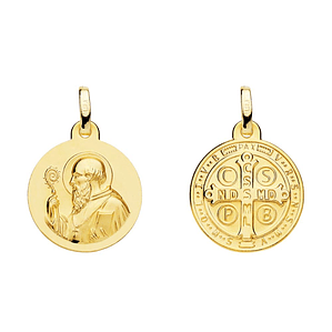 Medalla de Oro 18k Saint Benoit 