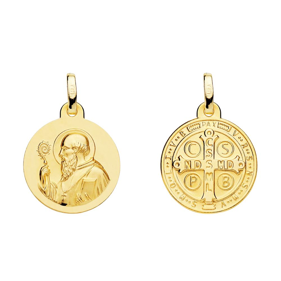 Medalla de Oro 18k Saint Benoit  1