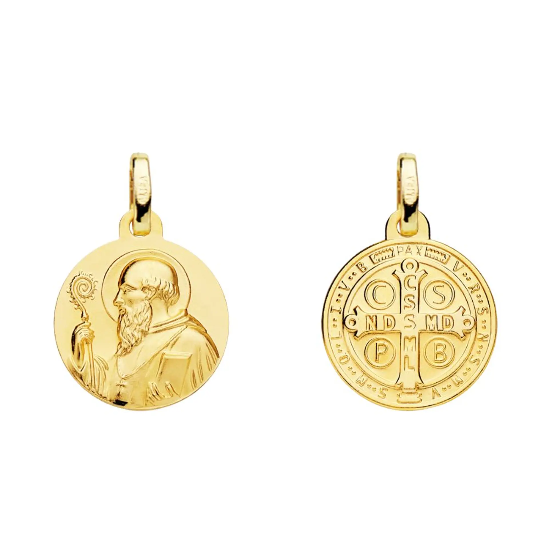 Medalla de Oro 18k San Benoit monje 1