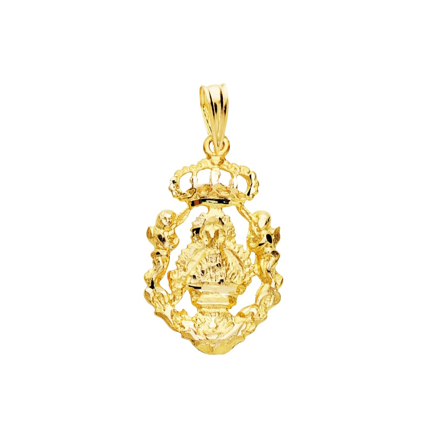 Medalla de Oro 18k virgen de la cabeza escudo  1
