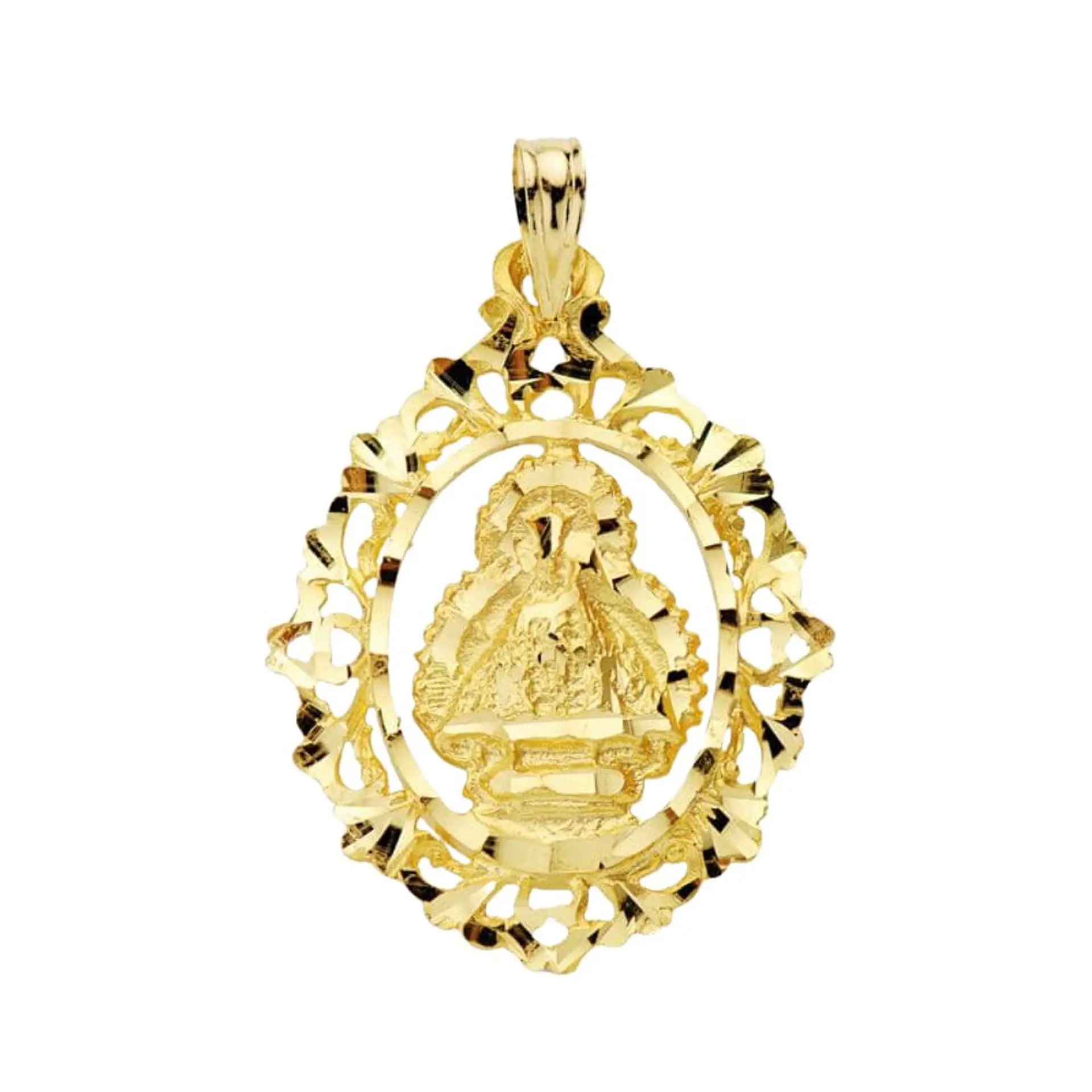 Medalla de Oro 18k virgen de la cabeza  1
